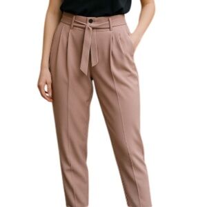 DYNAMITE Exposed Button Fly Tied Waist Dress Pants  Lilac Pink High Waist 6